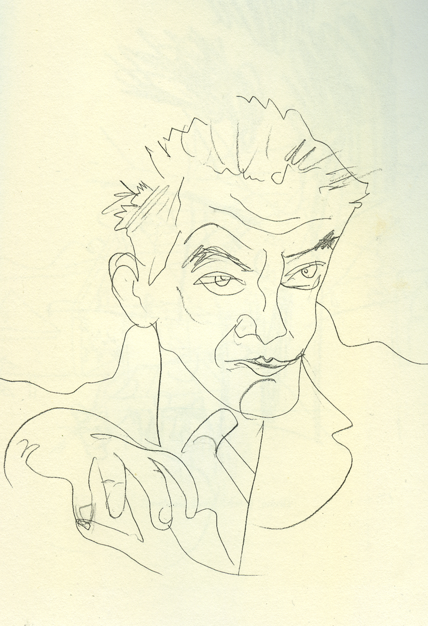 Homage to Egcon Schiele, pencil